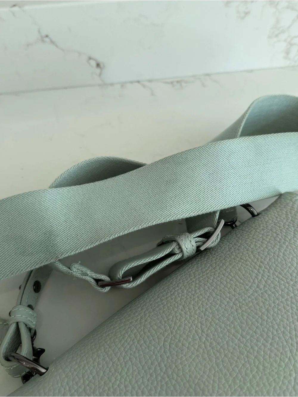 Botkier New York Valentina Leather Satchel Mint Colored Cross Body